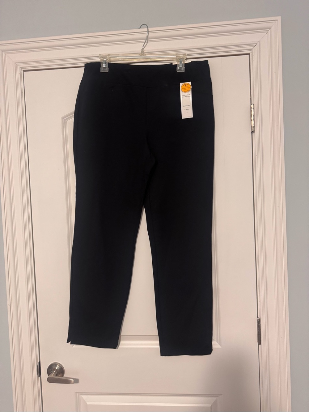Charter Club Black Straight-Leg Pull-On Pants